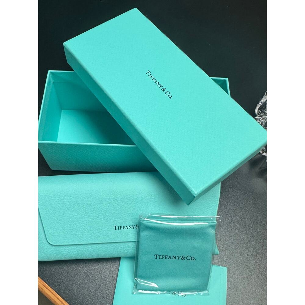 New Authentic Tiffany & Co. Eyewear Case Set w/ Gift Box & Cleaning Cloth